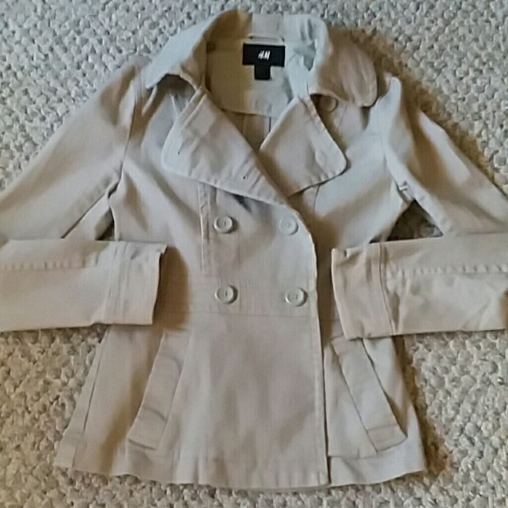 H & M tan blazer jacket sz 6